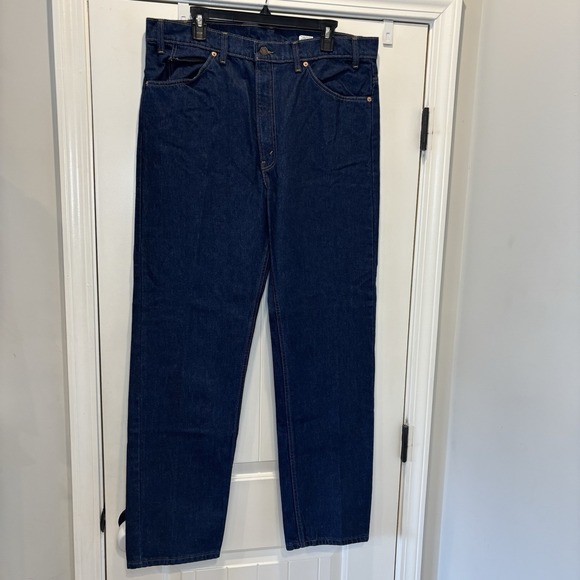 Levi's Other - VTG 90s Levi's Jeans 505 Mens 38x32 Dark Wash Denim Orange Tab Straight Leg Blue